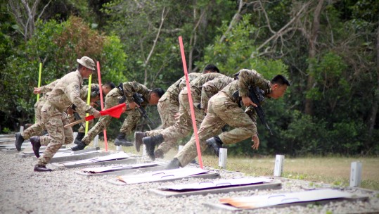 Operational Shooting Competition British Forces Brunei Tutong Range Guns Rifles Pistols 2nd Battalion the Royal Gurkha Rifles 2RGR Credit James Measom