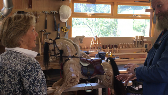 Rocking Horse - veteran Kevin Gray with Lady Houghton (BFBS)
