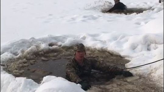 Ice hole training British Army 