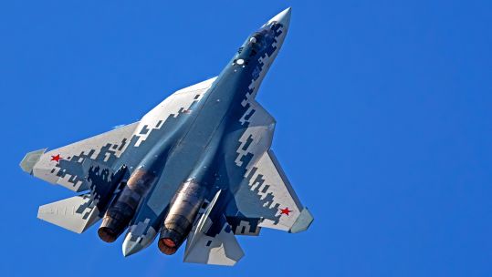 Image ID 2A80FRH Sukhoi Su-57 (Felon) is a stealth, single-seat, twin-engine multirole fifth-gen jet fighter 30082019