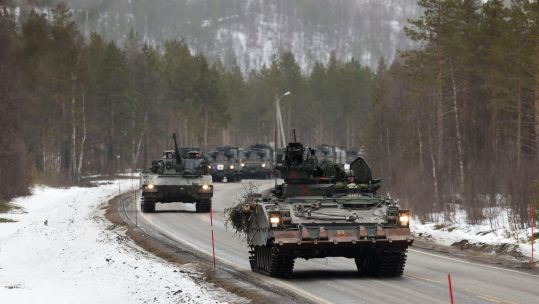 Image ID 2J1G0X2 Swedish Army armoured vehicles during Exercise Cold Response 2022 with NATO member countries 25032022 CREDIT Reuters, Alamy Stock Photo.jpg