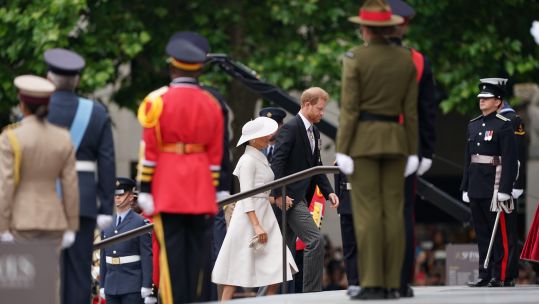 Image ID 2JB6AHP The Duke and Duchess of Sussex arrive for the National Service of Thanksgiving at St Paul's Cathedral Credit PA,Alamy Stock Photo.jpg