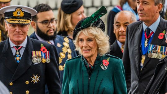 Image ID 2KE4Y1G The field of remembrance is opened by Camilla, The Queen Consort (pictured) outside Westminster Abbey 10112022 EXP 10112023 CREDIT Alamy Stock Phot.jpg