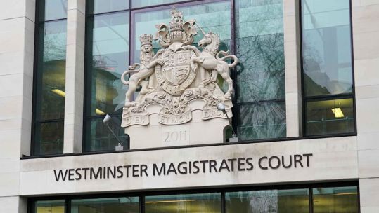 Image ID 2MFH57C Westminster Magistrates' Court in London 25012023 CREDIT PA Images,Alamy EXP 27012024.jpg