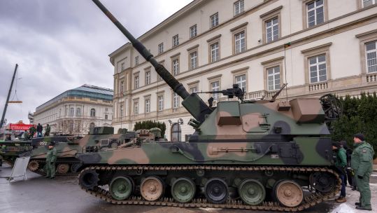 Image ID K76TA7 Polish self-propelled AHS Krab 155 mm howitzer used by the Armed Forces of the Republic of Poland 14012017 CREDIT  Alamy Stock Photo.jpg