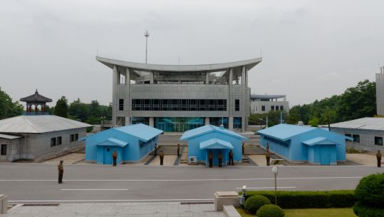 The DMZ as seen from the North Korean side, Joint Security Area, Panmunjom 