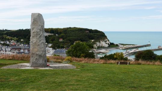 Image ID PXJB6A Second World War Saint-Valery-en-Caux, 51st Highland Division memorial NO REUSE CREDIT claude thibault Alamy Stock Photo