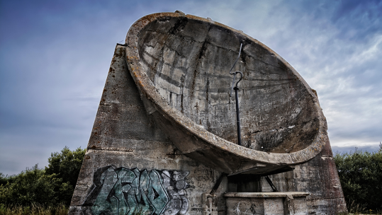 WW2 era Sound Mirror or Accoustic Mirror at RAF Denge in Kent 