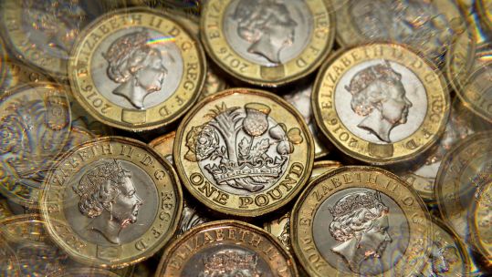Image ID KK1YA3 British pound coins GBP Picture Christopher Jones Alamy Stock Photo