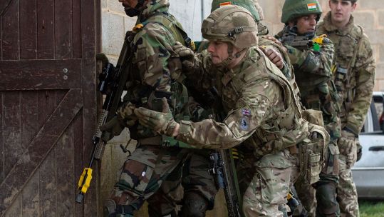 Cover Image: British and Indian troops take part in the exercise on Salisbury Plain (Picture: British Army).