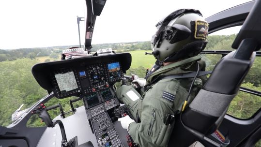 Inside of a Juno helicopter 