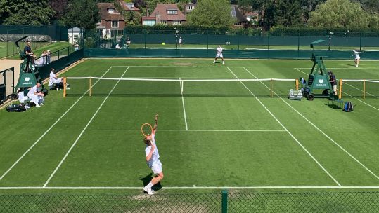 Inter Services tennis James Marchant RAF v Marco Wright Army Credit BFBS DATE 30072024.jpg 