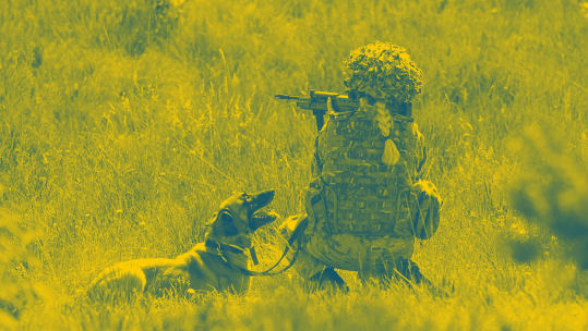 International Women's Day 2020 102 Military Working Dogs Sqn live fire exercise Sennelager Ranges Germany Duotone Defence Imagery