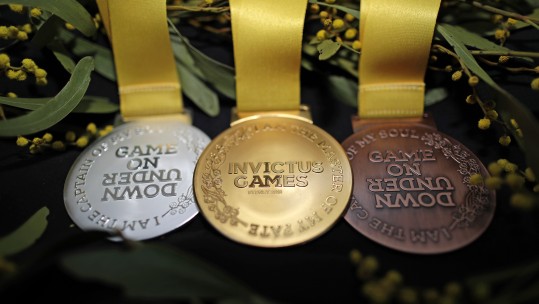The wattle inspired medals for the Sydney Invictus Games (Invictus Games)