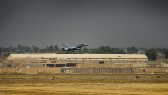 Iraqi F-16 Fighting Falcon takes off at Balad Air Base, Iraq 130120 CREDIT US Air Force_0.jpg 