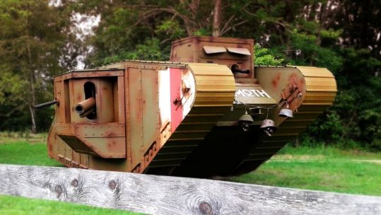 Isaac Gouge over winter built his very own static model of a First World War MK1-5-ish Tank DATE UNKNOWN CREDIT Isaac Gouge.jpg