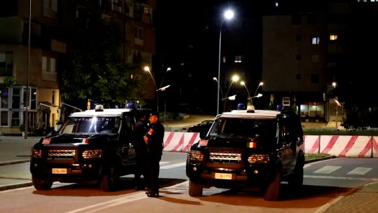 Italian peacekeepers were visible in and around Mitrovica, Kosovo tensions rising 01082022 CREDIT Reuters