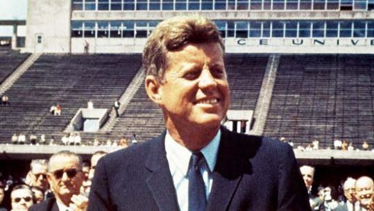 John F Kennedy giving a speech