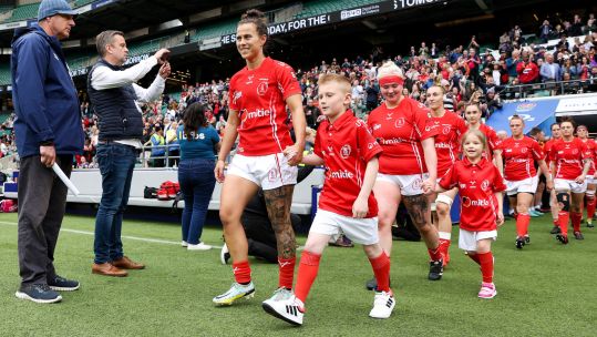 Jade Mullin leads the Army out at Twickenham (Picture: Alligin Photography)