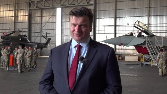 James Heappey during a visit to Sovereign Base Areas of Akrotiri and Dhekelia 121023 CREDIT BFBS