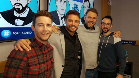Keith Duffy Brian McFadden Boyzlife Boyzone Westlife Jay James Hal Stewart Forces Radio BFBS