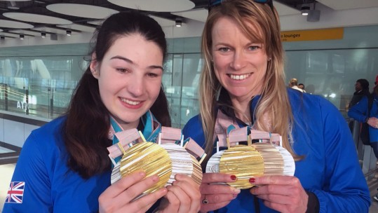 Visually-impaired Paralympic skier Menna Fitzpatrick with guide Jen Kehoe
