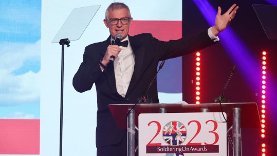 Jeremy Vine is to host the 2024 Soldiering On Awards (Picture: Soldiering On Awards)