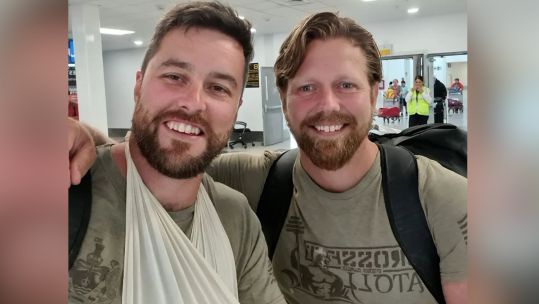 John Bathgate and Ian Roberts of Summit to Sea in Peru (Picture: Summit to Sea 23 Instagram)