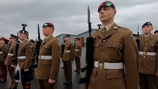 Junior soldiers pass out at the Army Foundation College, February 2024.