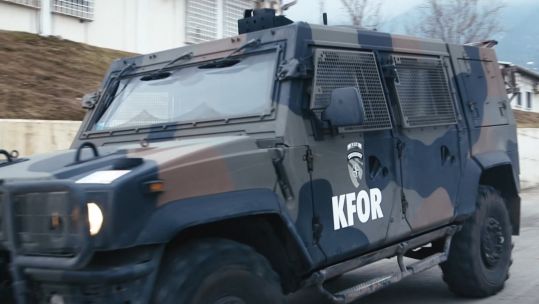 KFOR vehicle in Kosovo 181119 CREDIT NATO TV