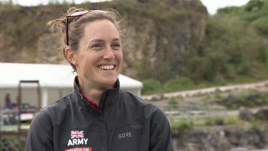 Kat Matthews laughing Credit BFBS DATE UNKNOWN.jpg