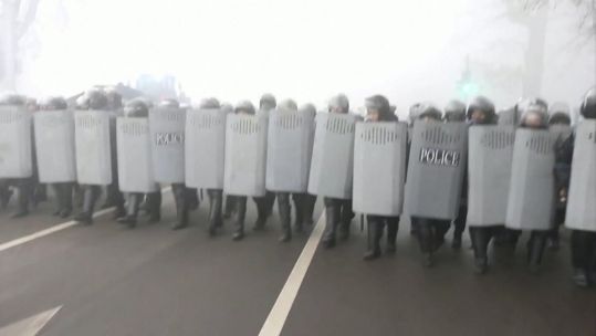 Kazakh police (Picture: Reuters).