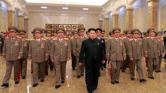 Kim Jong-un visits the Kumsusan Palace of the Sun in Pyongyang, North Korea