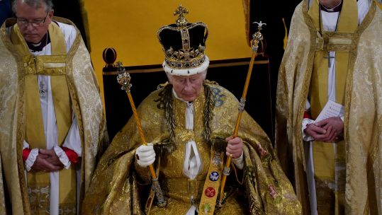 King Charles III is crowned at Westminster Abbey