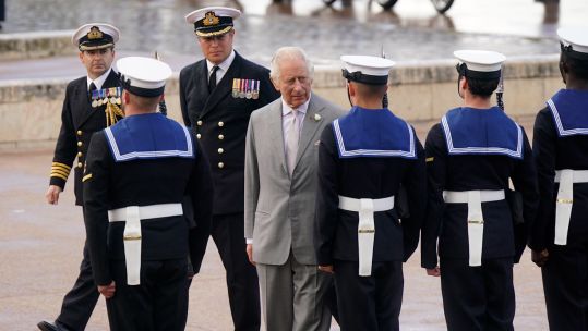 King Charles meets British sailors from HMS Iron Duke on his state visit in France (Picture: PA Wire/PA Images NO REUSE).
