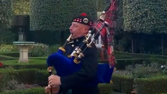 King Charles' Pipe Major playing at Clarence House for the first time