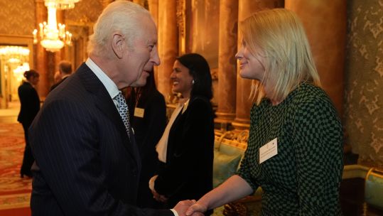 King meets BFBS staff member