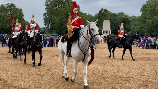 King's Life Guard duties handed back to the Household Cavalry Mounted Regiment 14072023 CREDIT BFBS