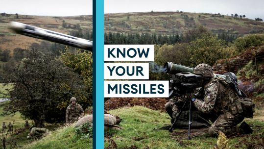 Javelin anti-tank missile launched by British soldiers in the Brecon Beacons in 2020