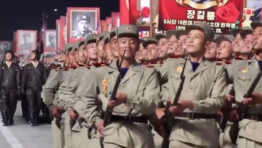 Korean People's Army parade CREDIT North Korean MOD