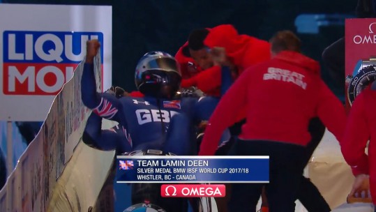Lamin Deen Bobsleigh World Cup silver, 2017