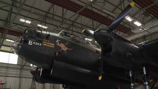 Lancaster Bomber at the Battle of Britain Memorial Flight Visitor Centre