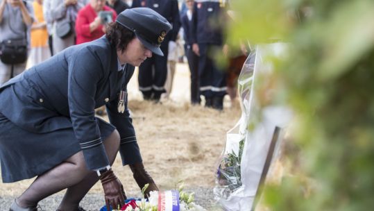 Lancaster memorial France (Picture: MOD).