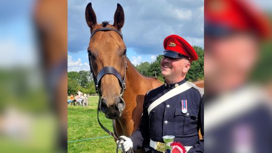 Lance Corporal Daniel Petho and his horse Shamadaan