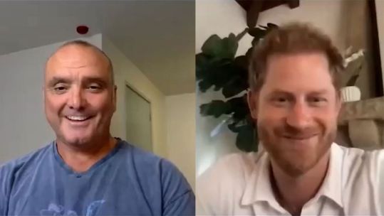 Lee Spencer Royal Marines veteran single leg amputee Rowing Marine His Royal Highness The Duke Of Sussex Prince Harry Video call CREDIT INSTAGRAM ACCOUNT @LeeSpencer_RM