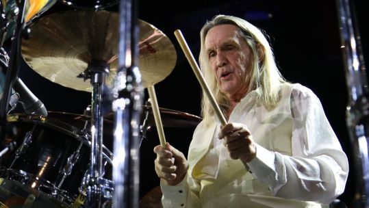 Legendary Iron Maiden drummer Nicko McBrain performs at the Mountbatten Festival of Music (Picture: MOD)