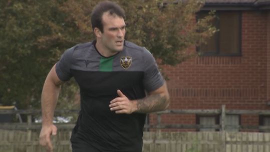 Lewis Bean training with Northampton Saints 250919 CREDIT BFBS.jpg