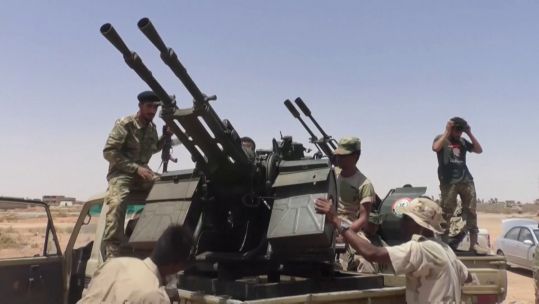 Libyan GNA fighters (Picture: Reuters).