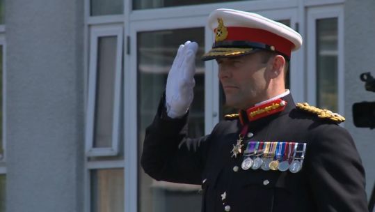 Cover image: Lieutenant General Rob Magowan during the ceremony at the Royal Marines Commando Training Centre (Picture: Royal Marines Charity).