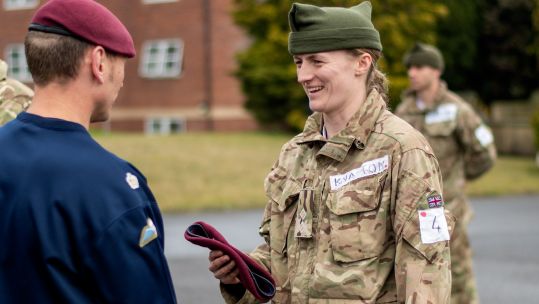 Lieutenant Hannah Knapton, the first female officer in the Parachute Regiment 310323 CREDIT British Army